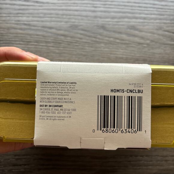 Command Caddy Clear Yellow 4 Lb Strips Utility Office Hanging 3M - Picture 4 of 4